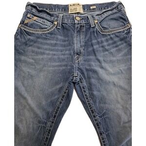 Ariat M4 Jeans Mens 35x30 Bootcut Denim Thick Stitch Western Cowboy Rancher USA